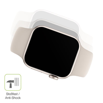 2x Full Cover Schutzfolie matt für Apple Watch SE 2. Generation GPS 40mm