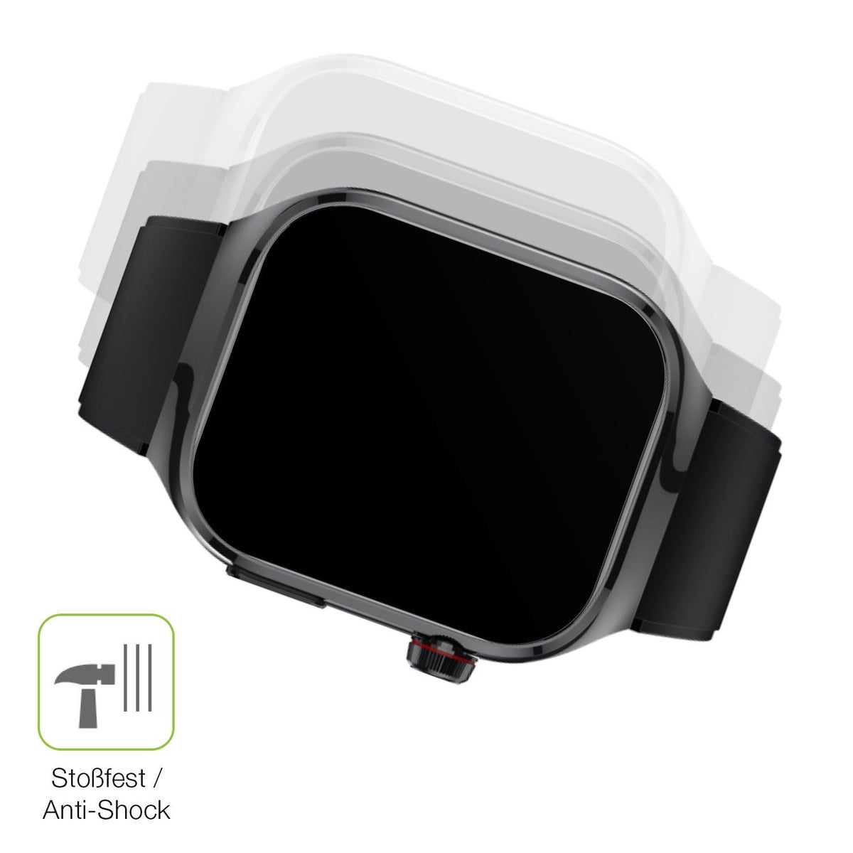 2x Full Cover Schutzfolie matt für TK 16 Smartwatch 2.04 Zoll