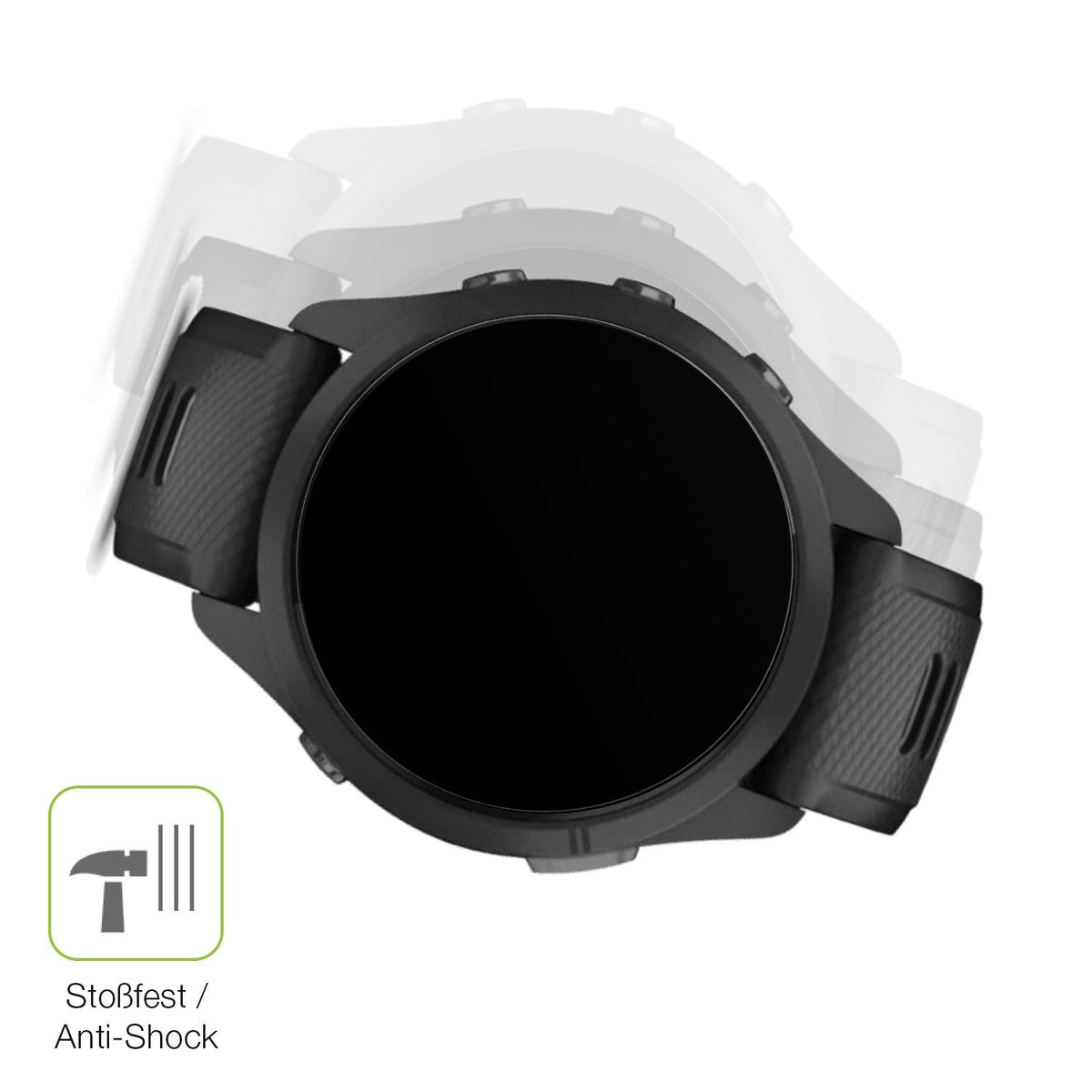2x Full Cover Schutzfolie matt für Garmin Forerunner 265s 42mm