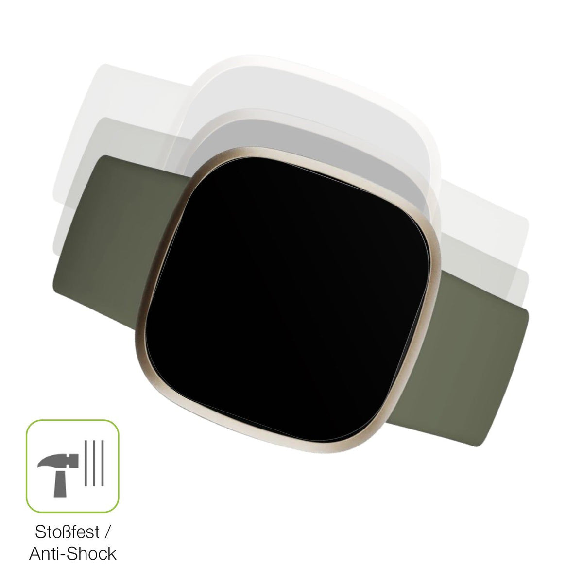 2x Full Cover Schutzfolie matt für Fitbit Versa 3