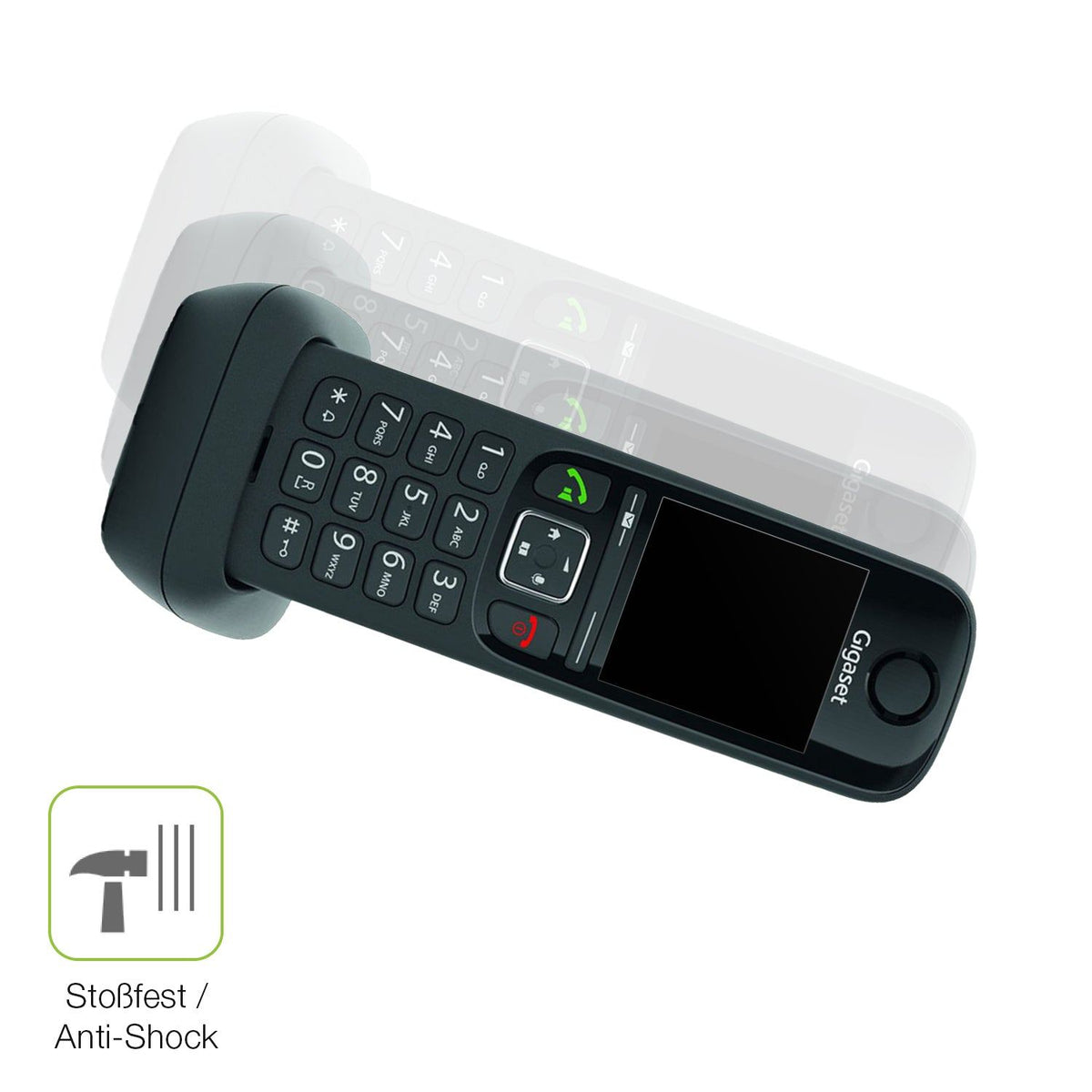 2x Full Cover Schutzfolie matt für Gigaset AS690 DECT Telefon