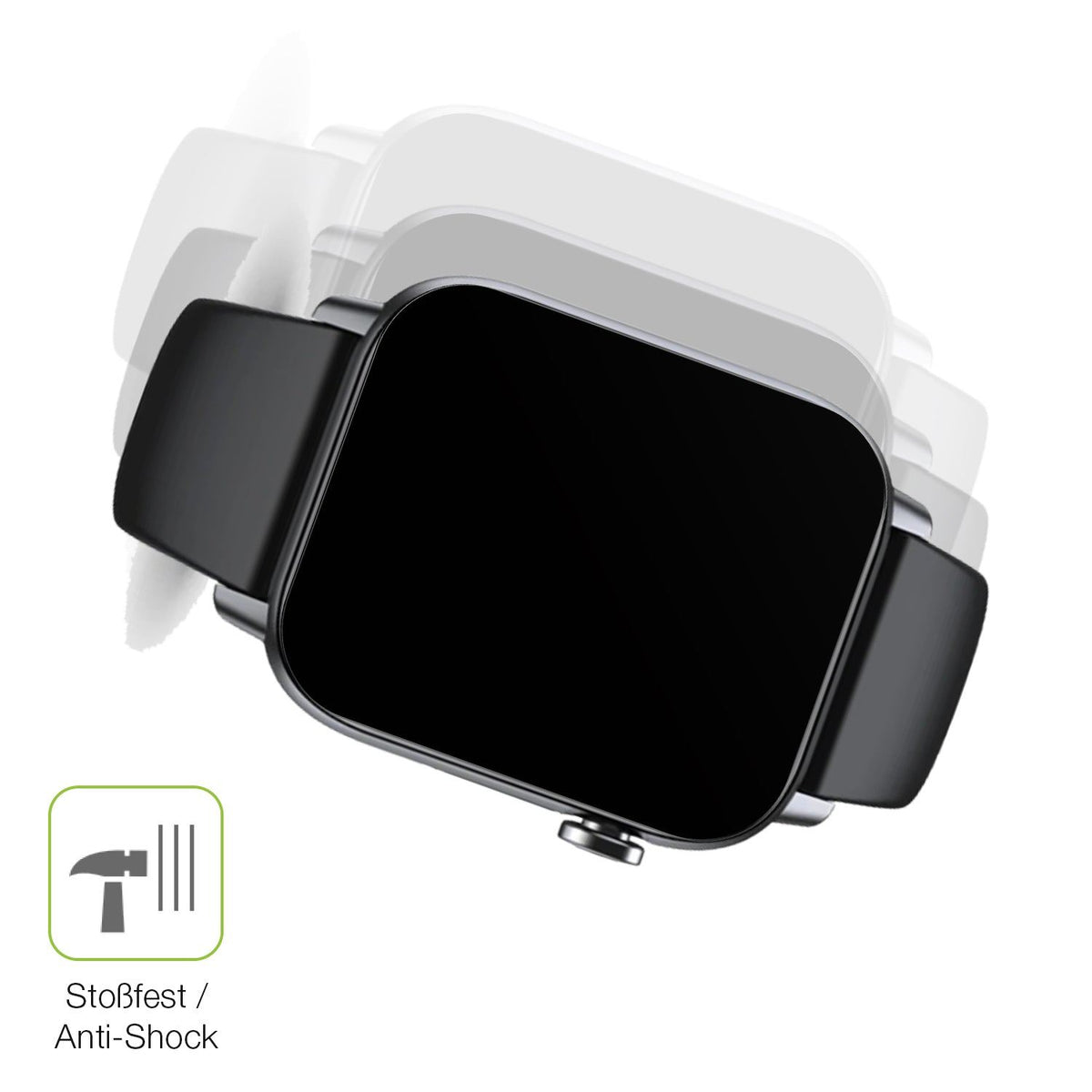 2x Full Cover Schutzfolie matt für Gard Pro Health Smartwatch 2+