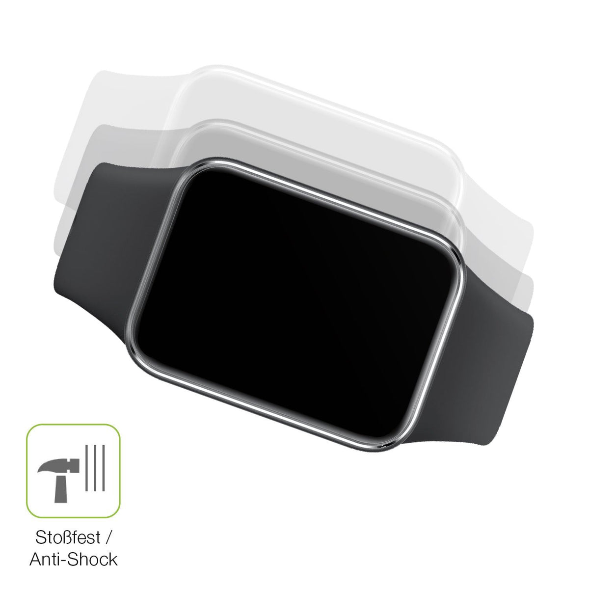 2x Full Cover Schutzfolie matt für Xiaomi Smart Band 9 Pro