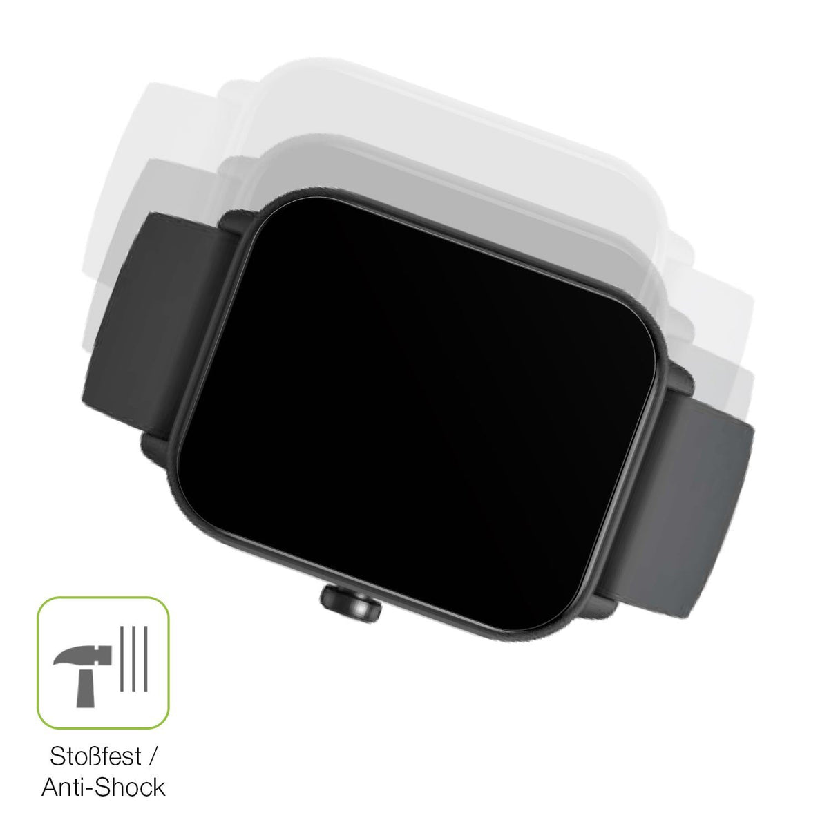 2x Full Cover Schutzfolie matt für UHOOFIT G35 Smartwatch