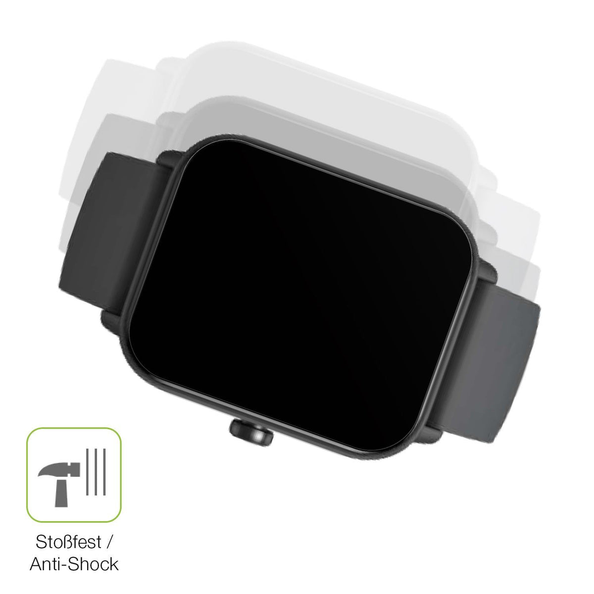 2x Full Cover Schutzfolie matt für Fitpolo IDW20 Smartwatch