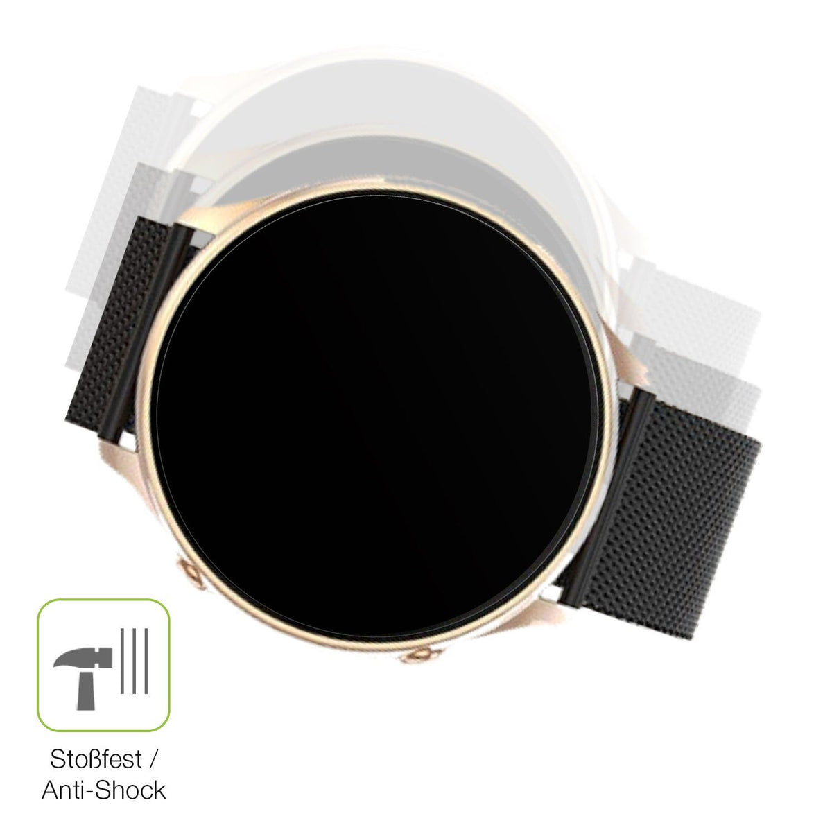 2x Full Cover Schutzfolie matt für SLOKSFil S51 Smartwatch