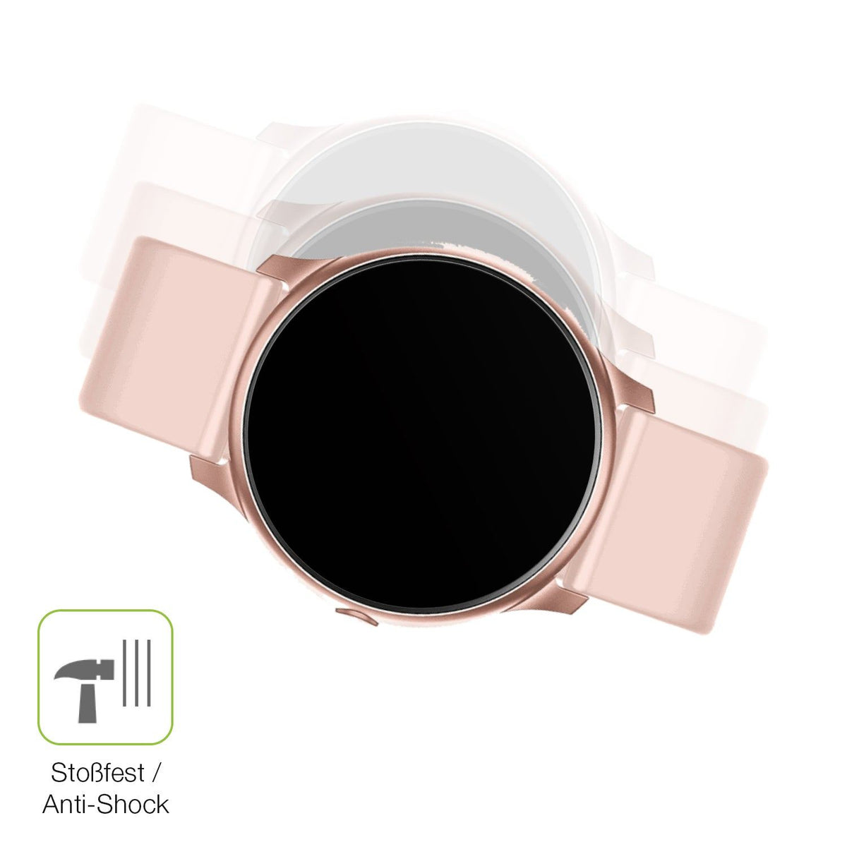 2x Full Cover Schutzfolie matt für Maxcom Fit FW32 Neon Smartwatch