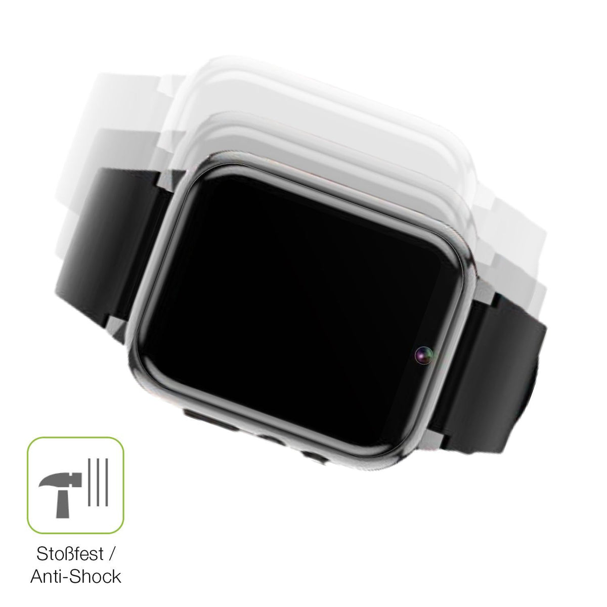 2x Full Cover Schutzfolie matt für Winnes 24A08001 Smartwatch
