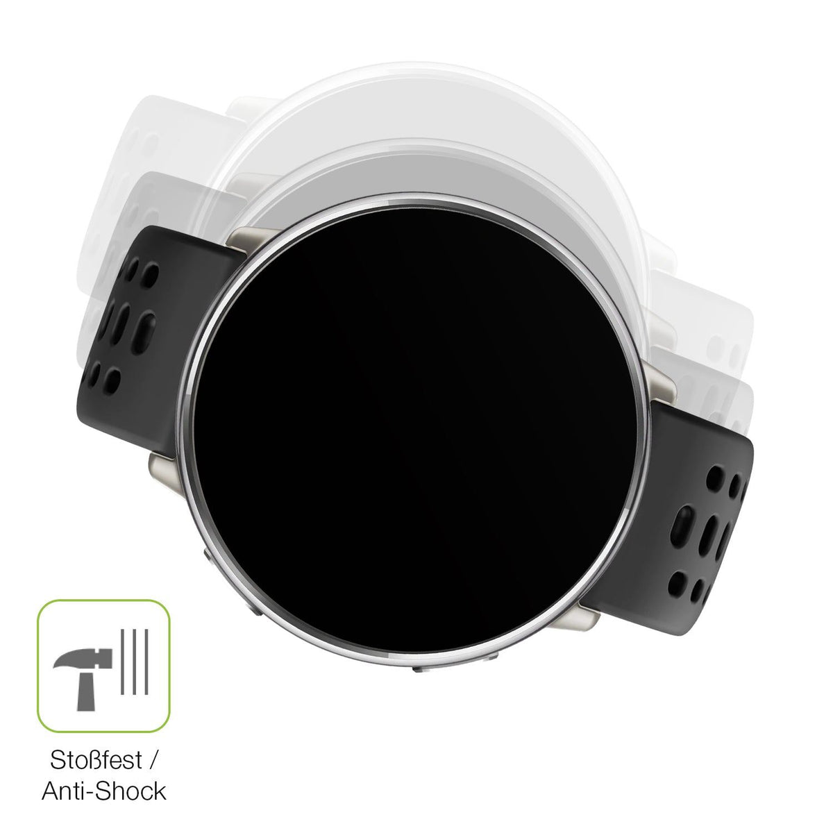 2x Full Cover Schutzfolie matt für Amazfit Active 2