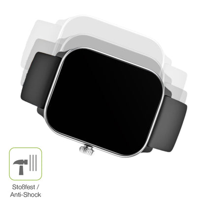 2x Full Cover Schutzfolie matt für Beafon 102 Smartwatch 1.83 Zoll