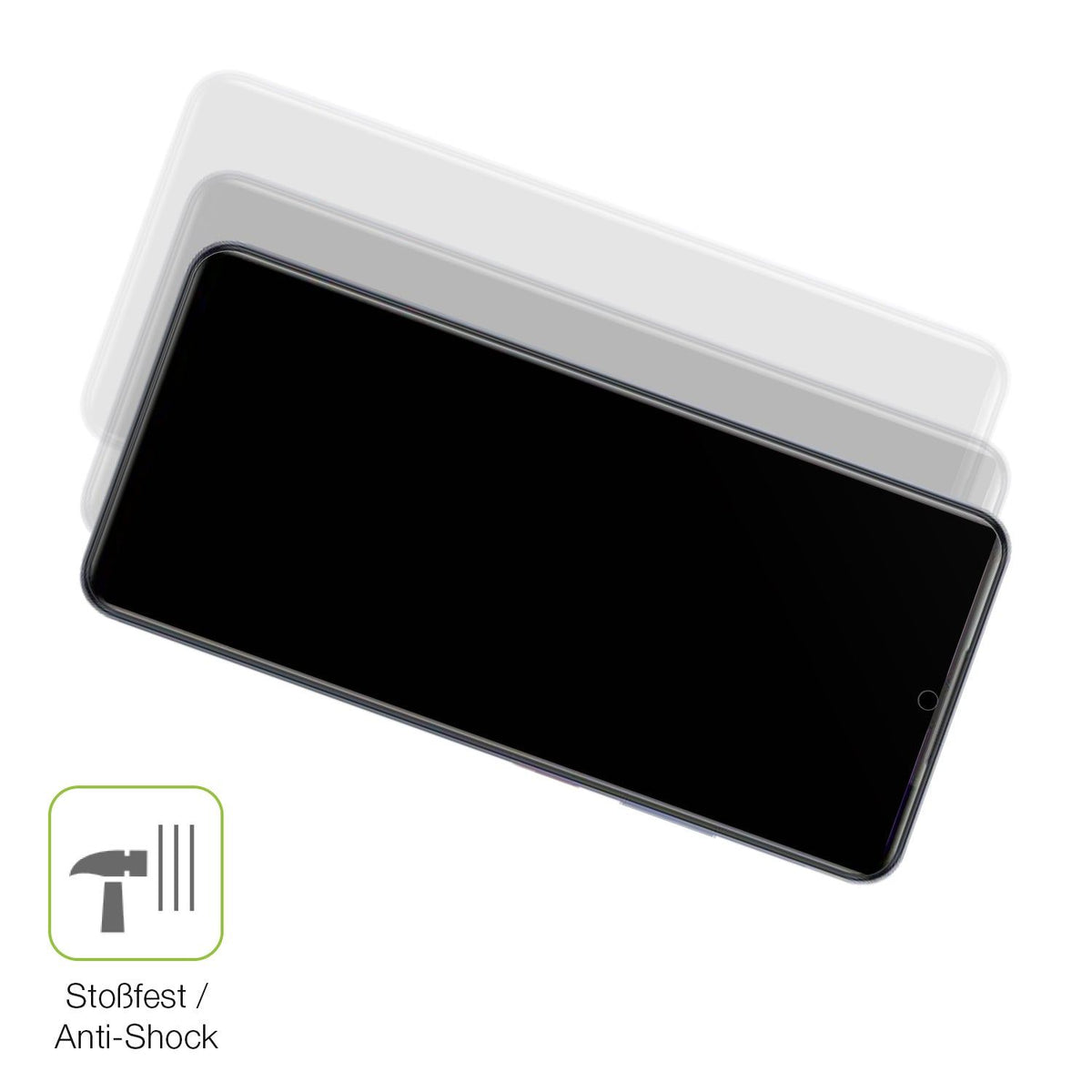 2x Full Cover Schutzfolie matt für ZTE Blade V70 Max