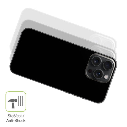 2x Full Cover Schutzfolie matt für Apple iPhone 15 Pro Max Rückseite