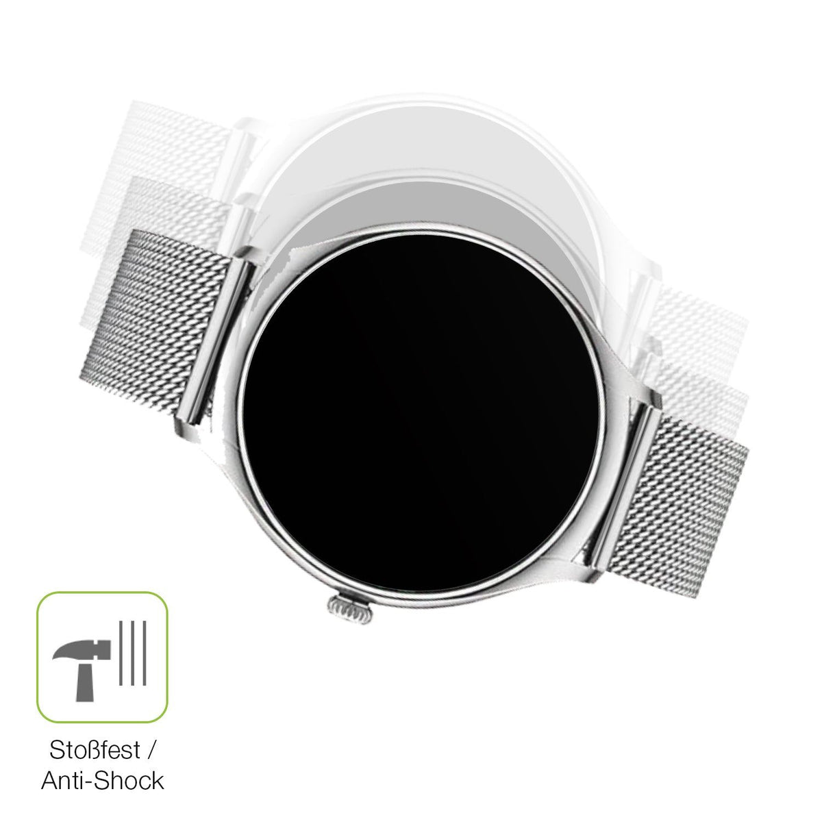 2x Full Cover Schutzfolie matt für NONGAMX 1.27 Zoll Smartwatch