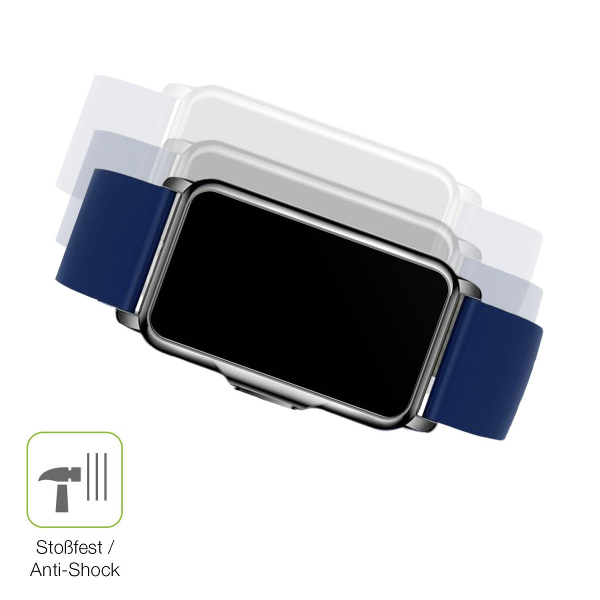 2x Full Cover Schutzfolie matt für Moikmlih 1.47 Zoll Smartwatch