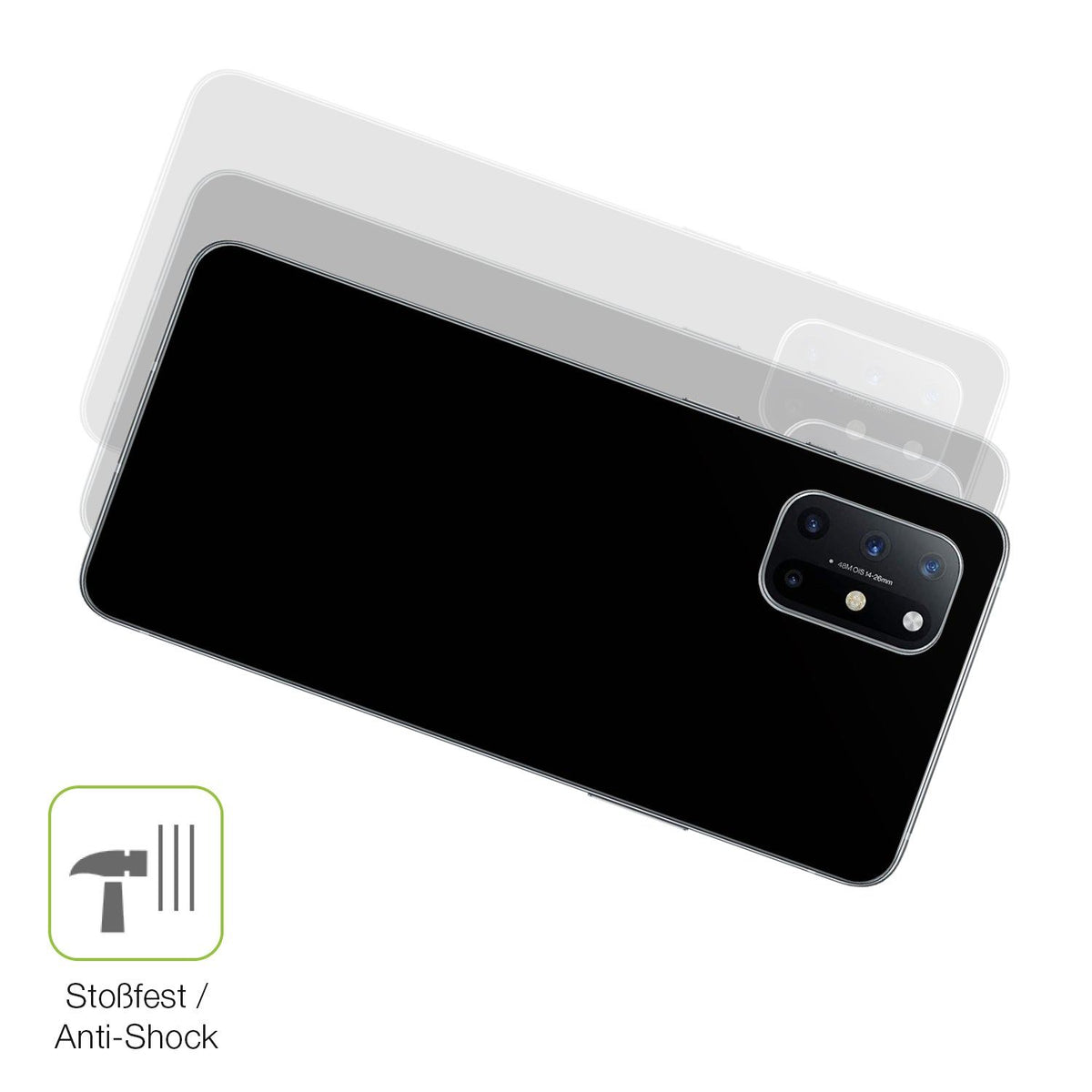 2x Full Cover Schutzfolie matt für OnePlus 8T Rueckseite