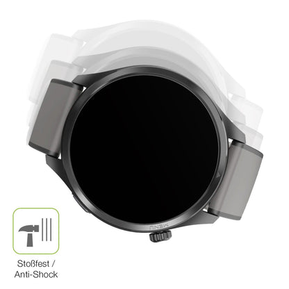 2x Full Cover Schutzfolie matt für Hama 9000 Smartwatch