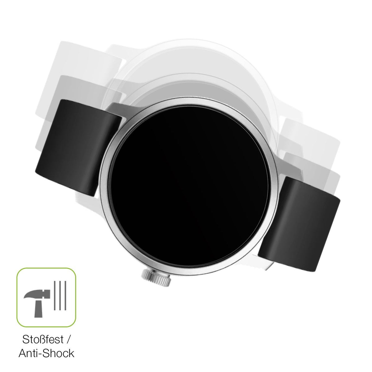2x Full Cover Schutzfolie matt für Withings Scanwatch 42mm Gen. 1