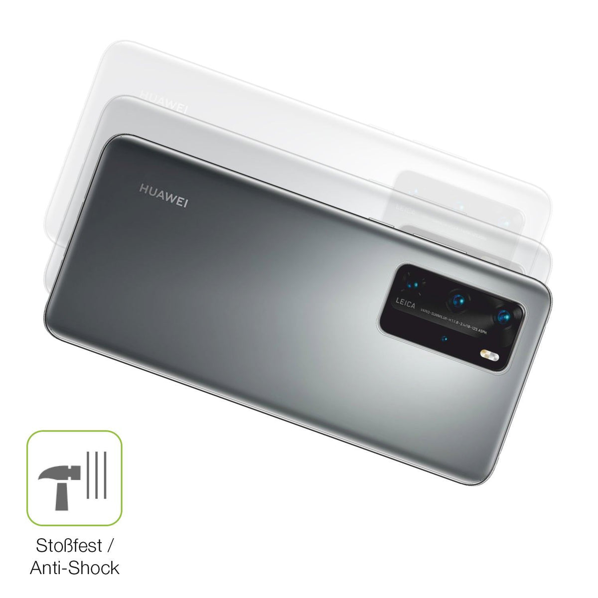2x Full Cover Schutzfolie matt für Huawei P40 Pro Rückseite