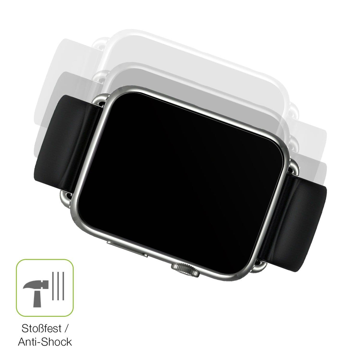2x Full Cover Schutzfolie matt für Smartwatch DM20 1.88 Zoll