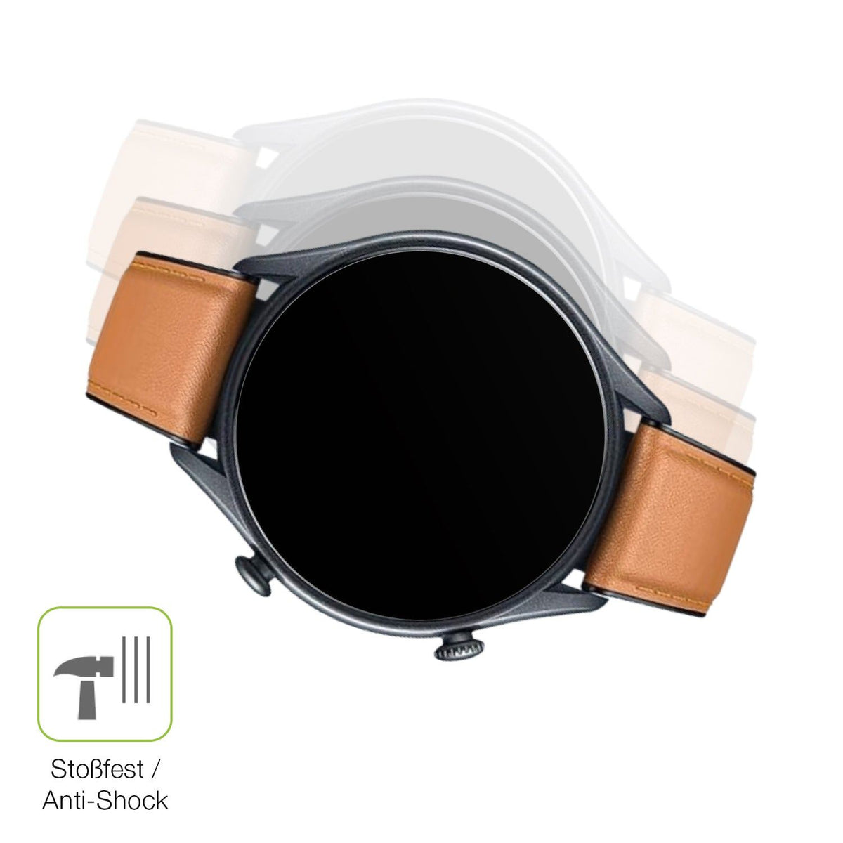 2x Full Cover Schutzfolie matt für Motsfit Smartwatch 1.56 Zoll
