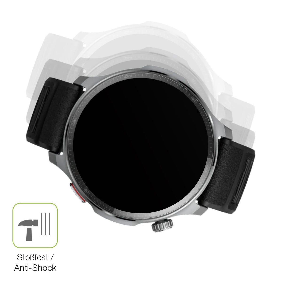 2x Full Cover Schutzfolie matt für Huami Amazfit Balance 2 XT