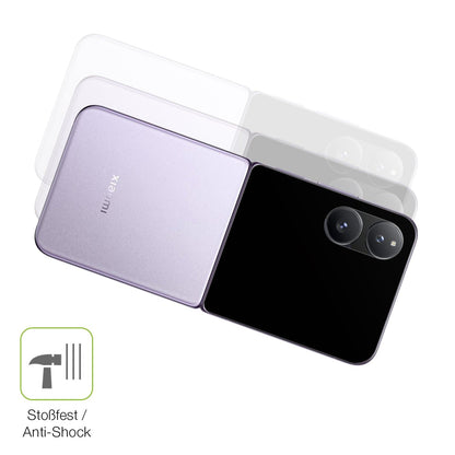2x Full Cover Schutzfolie matt für Xiaomi Mix Flip 2 Außenseite