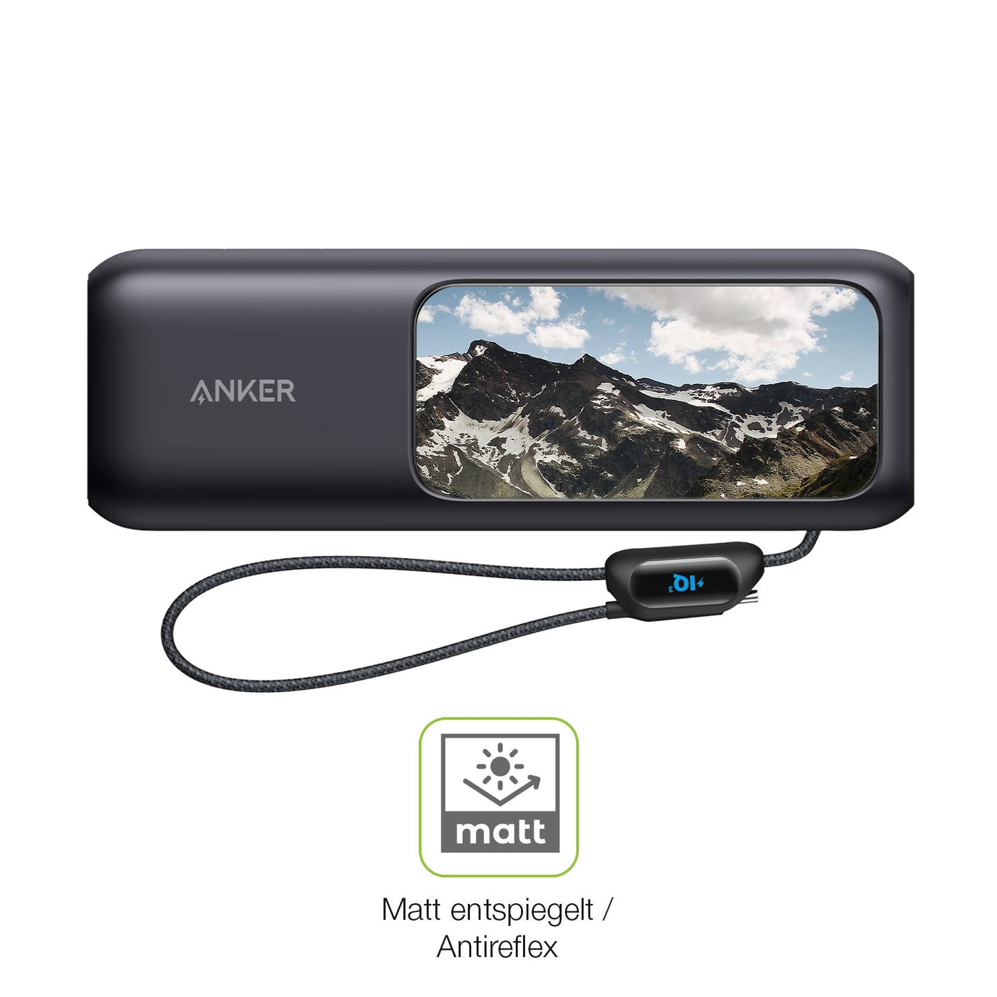 2x Full Cover Schutzfolie matt für Anker A1695 Laptop Powerbank