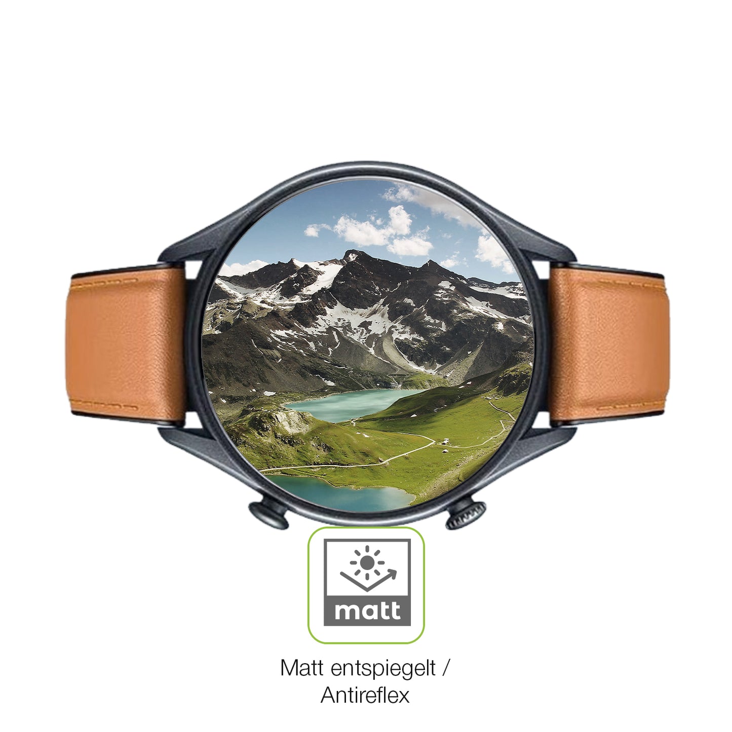 2x Full Cover Schutzfolie matt für Motsfit Smartwatch 1.56 Zoll