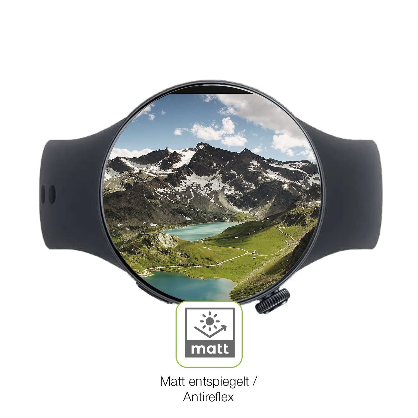 2x Full Cover Schutzfolie matt für Vivo Watch 5