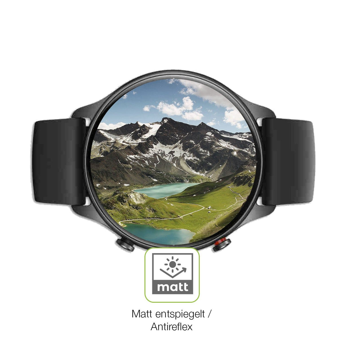 2x Full Cover Schutzfolie matt für Amazfit GTR 2e