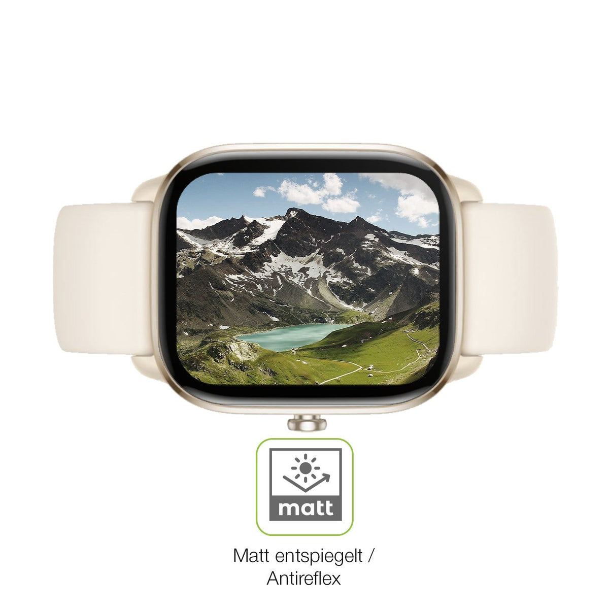 2x Full Cover Schutzfolie matt für Amazfit GTS 4 mini