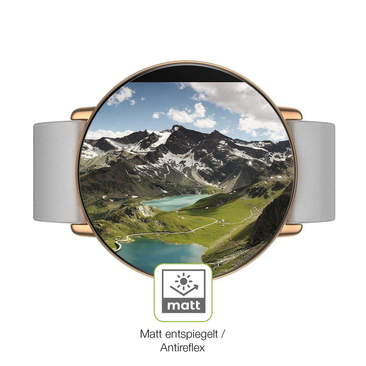2x Full Cover Schutzfolie matt für Zepp E Smartwatch