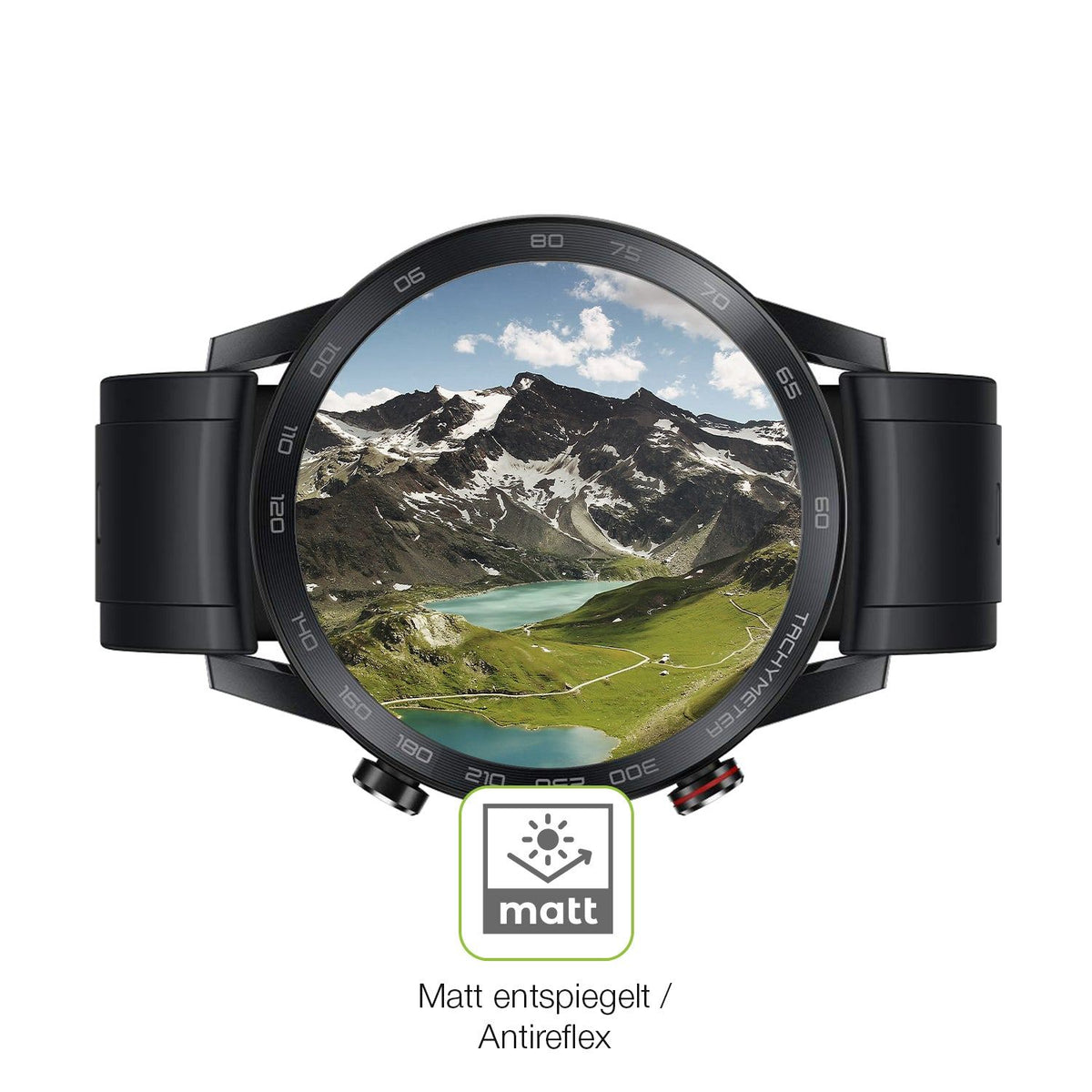 2x Full Cover Schutzfolie matt für Honor Magic Watch 2 46mm
