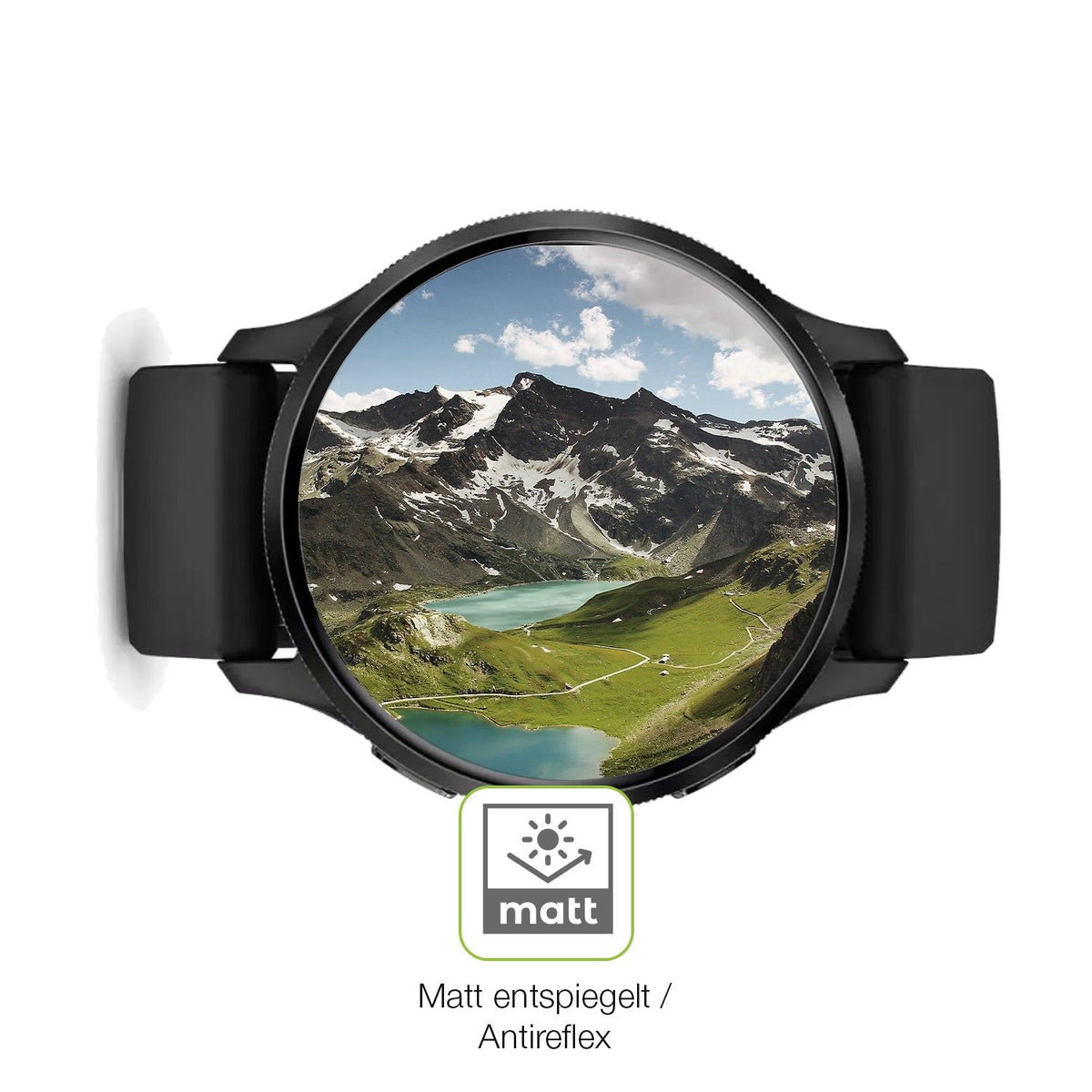 2x Full Cover Schutzfolie matt für Garmin Venu 3s