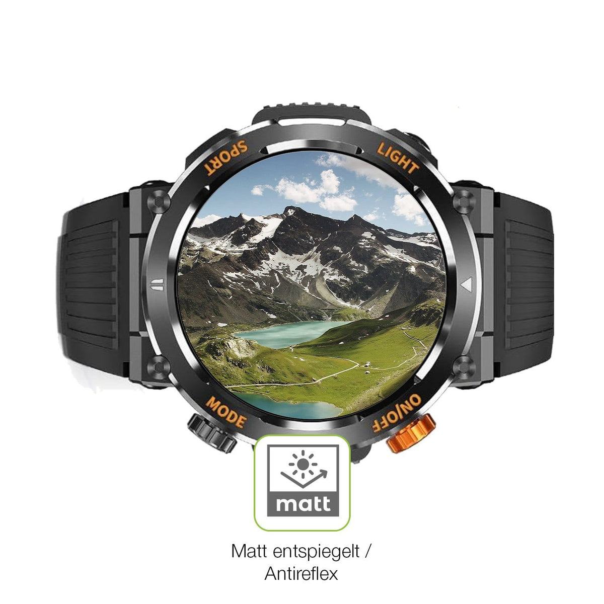 2x Full Cover Schutzfolie matt für MEGALITH K52 Fitness Tracker