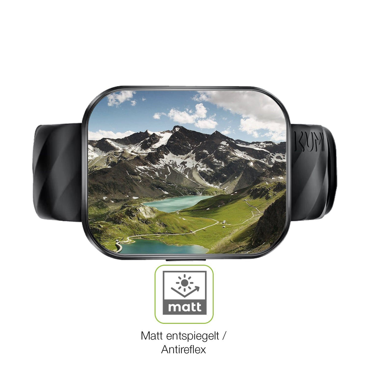 2x Full Cover Schutzfolie matt für Kumi KU6 Meta 1.96 Zoll
