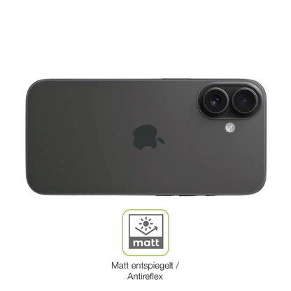 2x Full Cover Schutzfolie matt für Apple iPhone 16 Rückseite