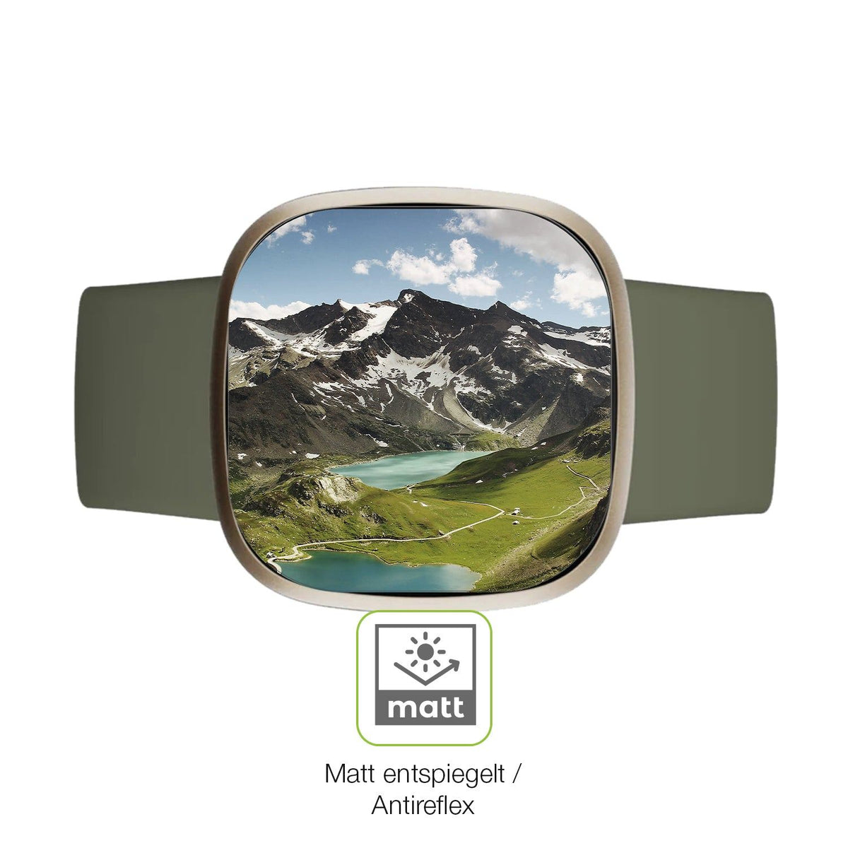 2x Full Cover Schutzfolie matt für Fitbit Versa 3