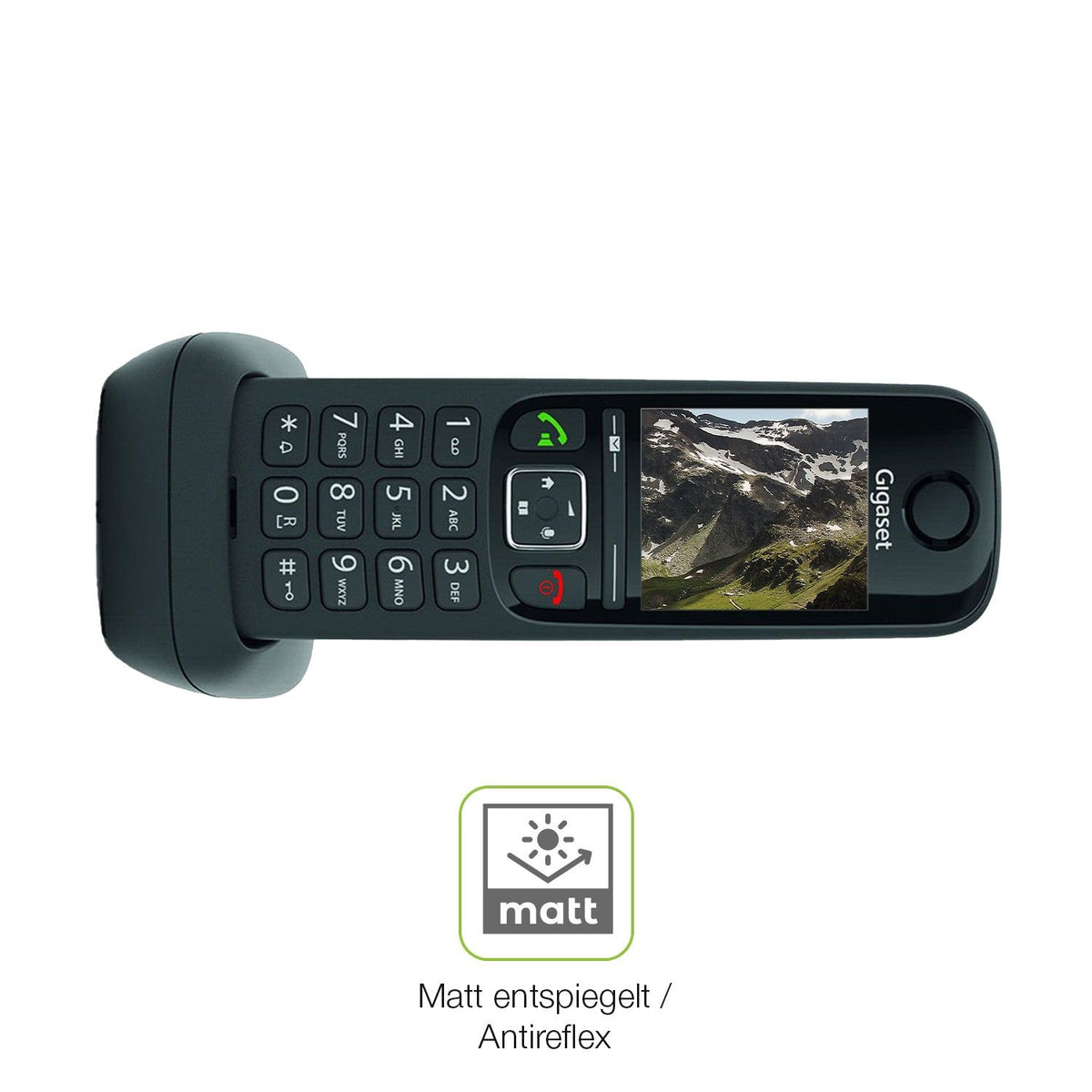 2x Full Cover Schutzfolie matt für Gigaset AS690 DECT Telefon