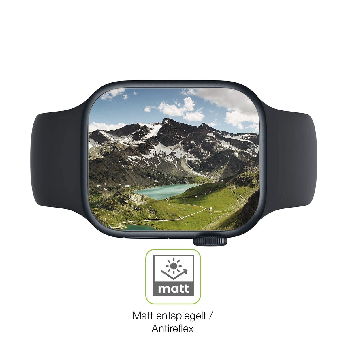 2x Full Cover Schutzfolie matt für Apple Watch Series 8 41mm