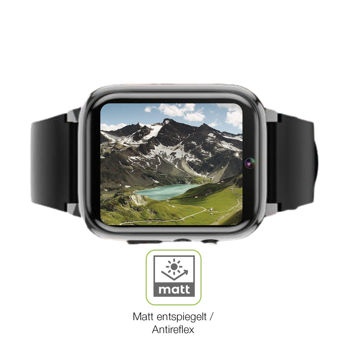 2x Full Cover Schutzfolie matt für Winnes 24A08001 Smartwatch