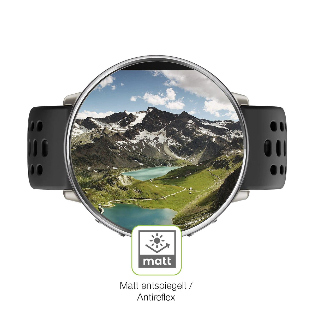2x Full Cover Schutzfolie matt für Amazfit Active 2