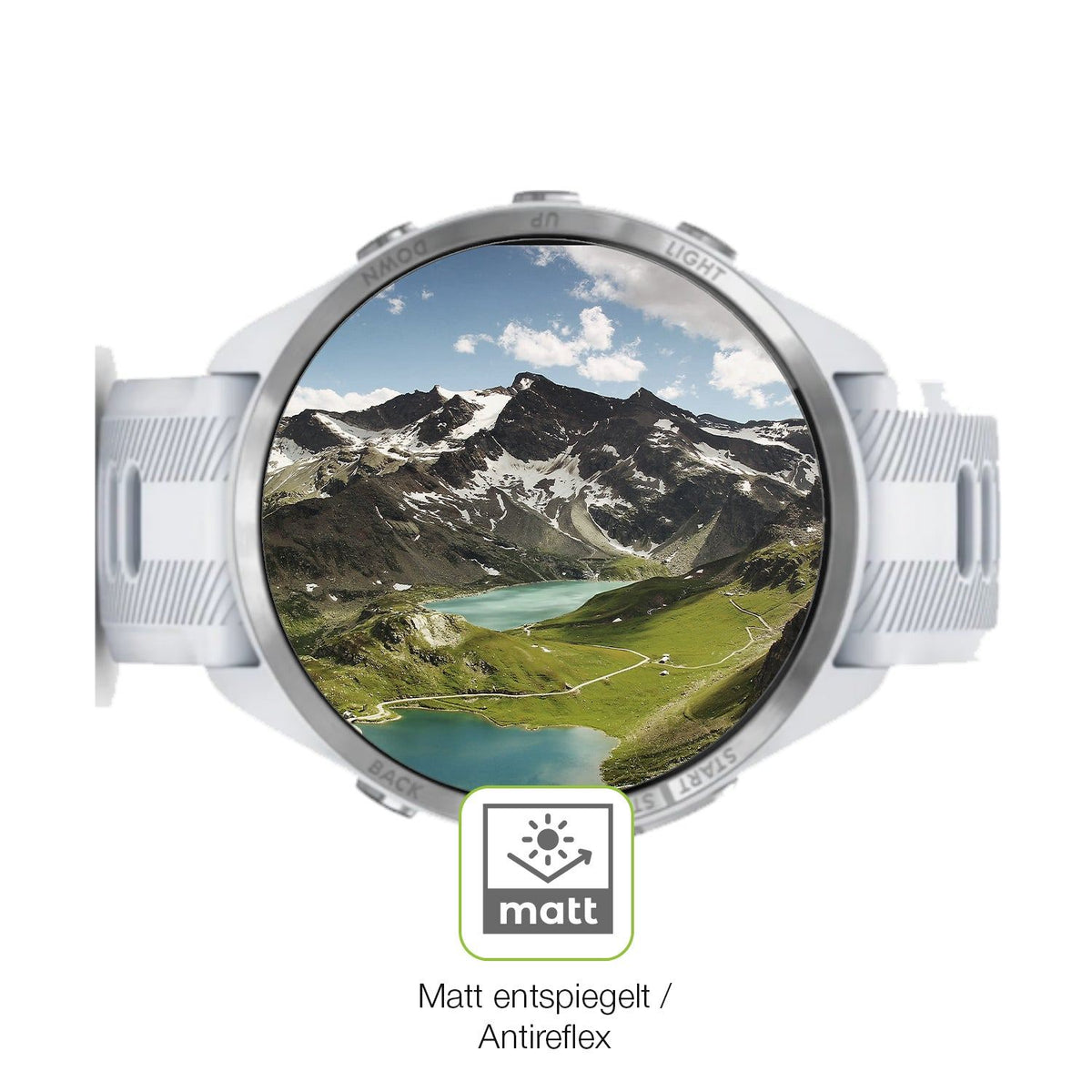 2x Full Cover Schutzfolie matt für Garmin Forerunner 975