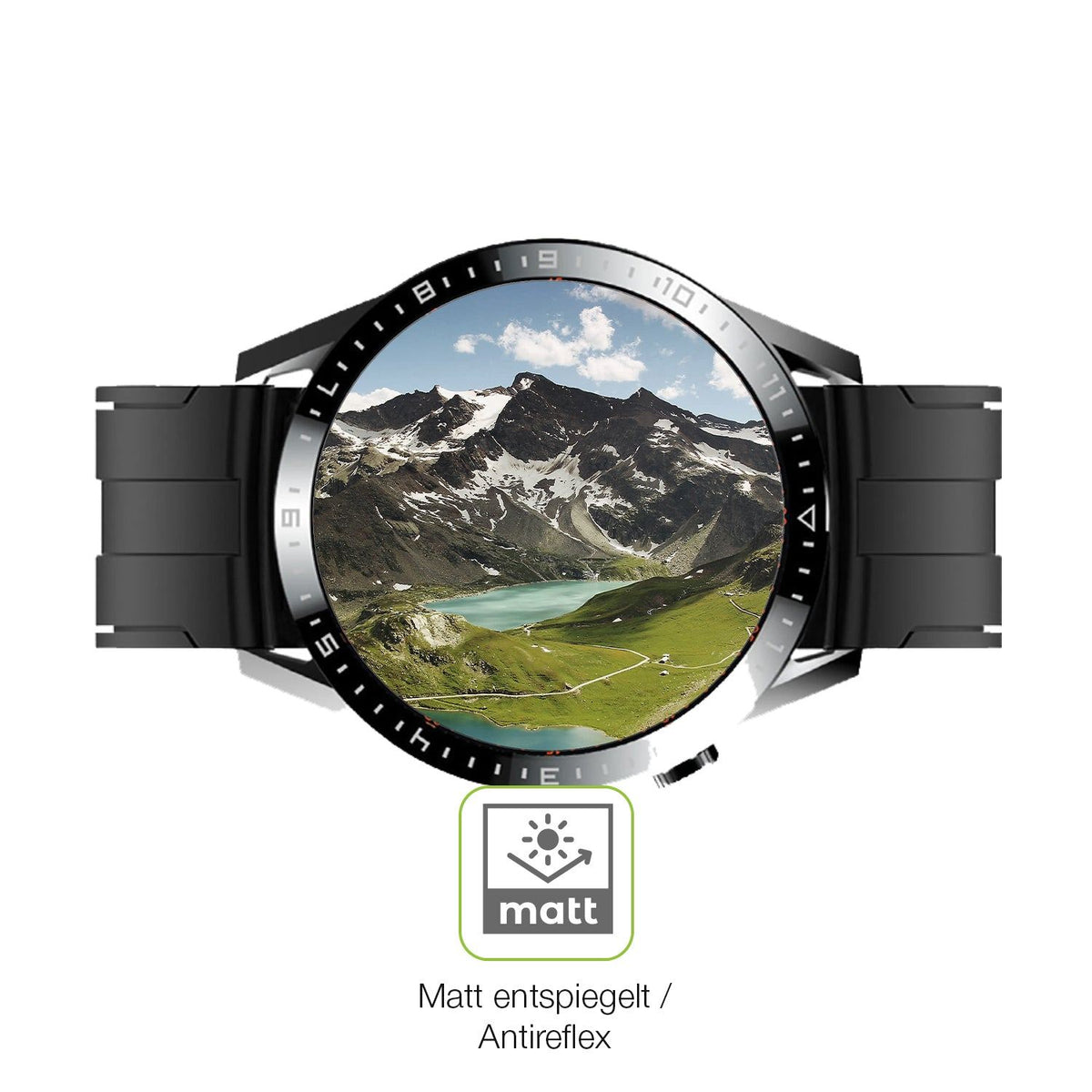 2x Full Cover Schutzfolie matt für Tracer Smartwatch SM9