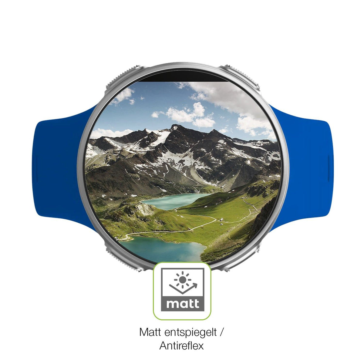 2x Full Cover Schutzfolie matt für Polar Vantage V