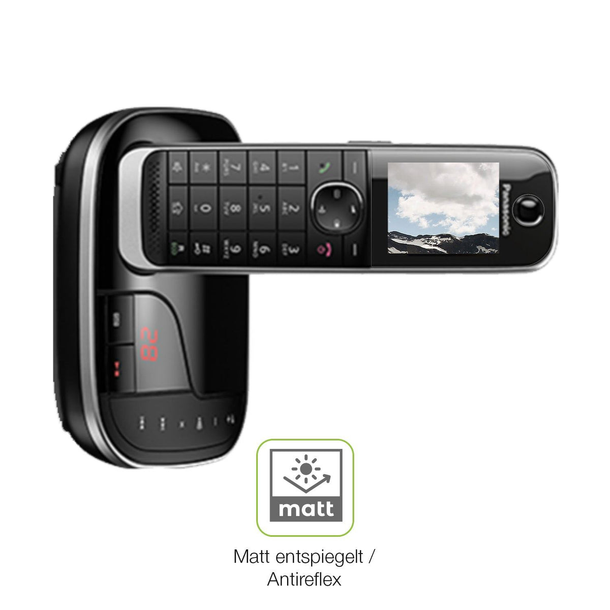2x Full Cover Schutzfolie matt für Panasonic KX-TGJ320