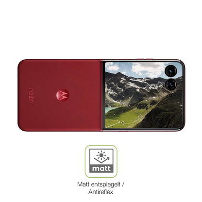 2x Full Cover Schutzfolie matt für Motorola Razr 60 Ultra Aussen-Display