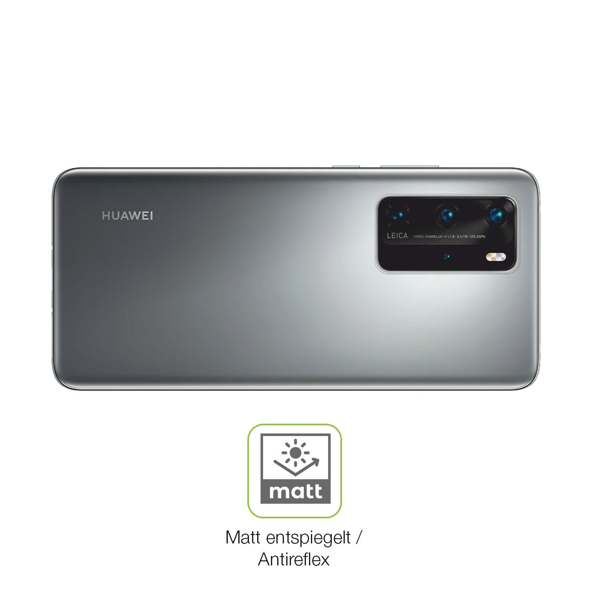2x Full Cover Schutzfolie matt für Huawei P40 Pro Rückseite