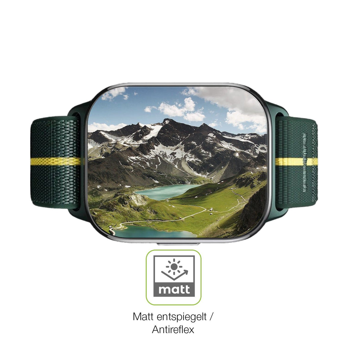 2x Full Cover Schutzfolie matt für Motorola Moto Watch Fit