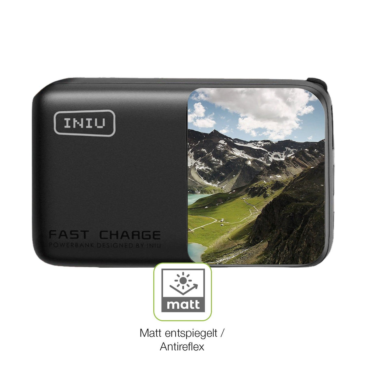 2x Full Cover Schutzfolie matt für INIU Carry P50-E1